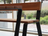 Cortenová lavička s opěradlem MIO 230 cm