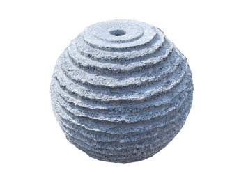 Řezaná vývěrová koule 40 cm - šedá žula
