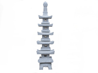 Tokushu Go Ju Tou Pagoda 210 cm - šedá žula