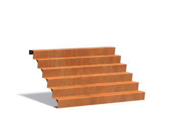 Cortenové schody 200 cm (6x nášlap)