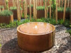 Cortenový vodní stůl kulatý 80 x 40 cm
