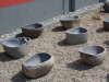Kamenná nádržka Tsukubai - různé tvary