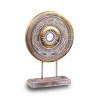 Dřevěná dekorace zlatý kruh - 40 cm
