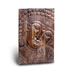 Buddha hnědý obraz 58 cm - dřevořezba