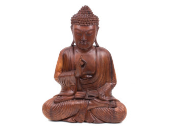 Buddha se zdviÅ¾.rukou 40 cm - dÅ™evoÅ™ezba