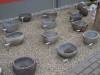 Kamenná nádržka Tsukubai - různé tvary